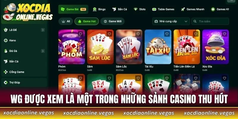 WG được xem là một trong những sảnh casino thu hút